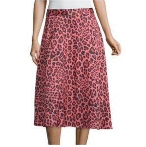 NWT Worthington Animal Print silky skirt-Pink SO CUTE!